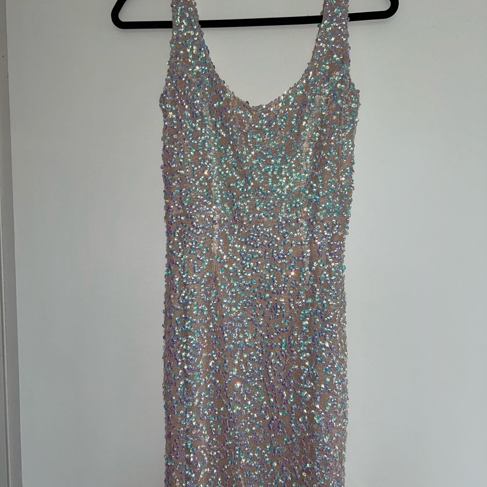 French Connection Iridescent Sequin Mini Dress
